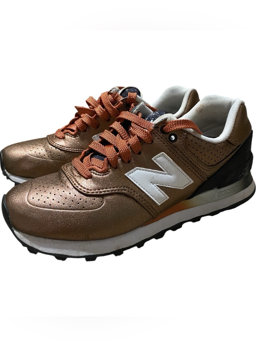 New Balance Copper Gold Gradient Running Shoes WL574RAB 2016 Sz 6.5